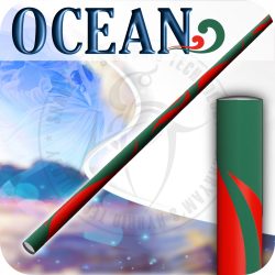 Ocean  - GREEN / LIGHT RED